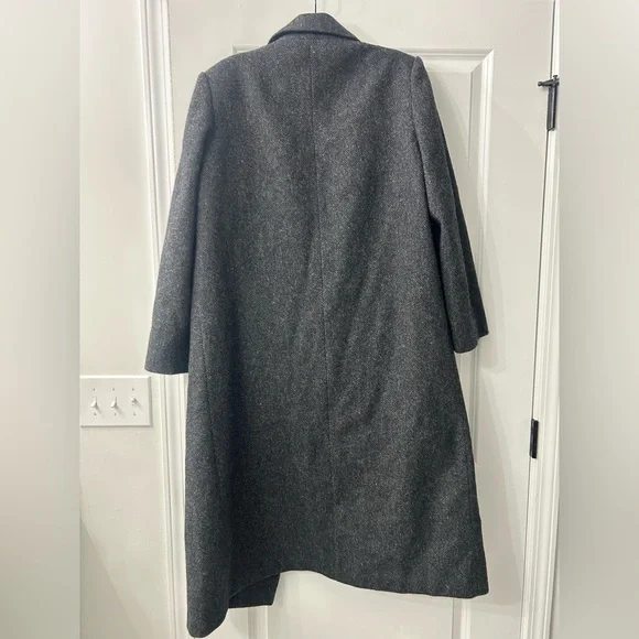 Women Forecaster 100% wool gray trench coat - Picture 3 of 4